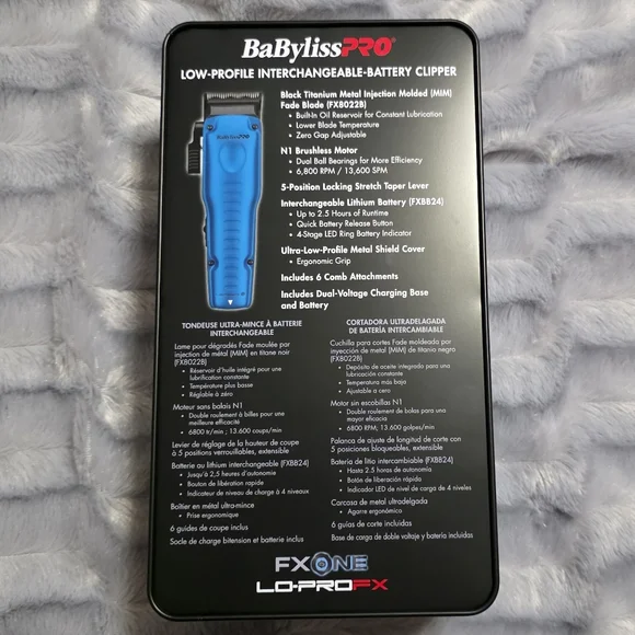 BaBylissPRO FXONE Low-Profile Limited Edition Blue & Black - Picture 2 of 5